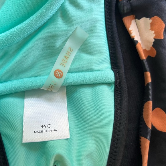 Shade & Shore Bikini Matching Set, Black Bikini Top Leopard Bottom - Picture 7 of 7